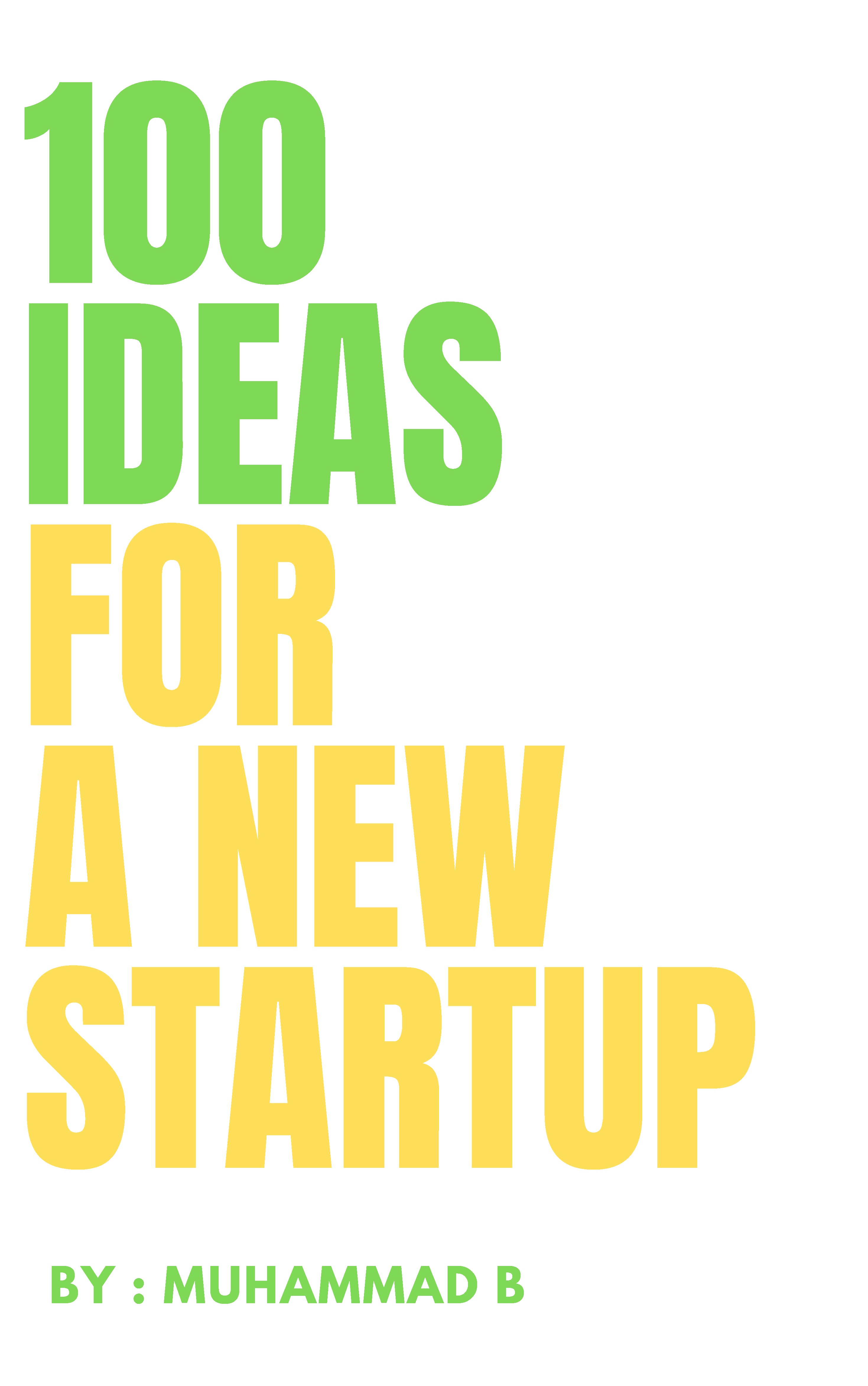 100 IDEAS FOR A NEW STARTUP